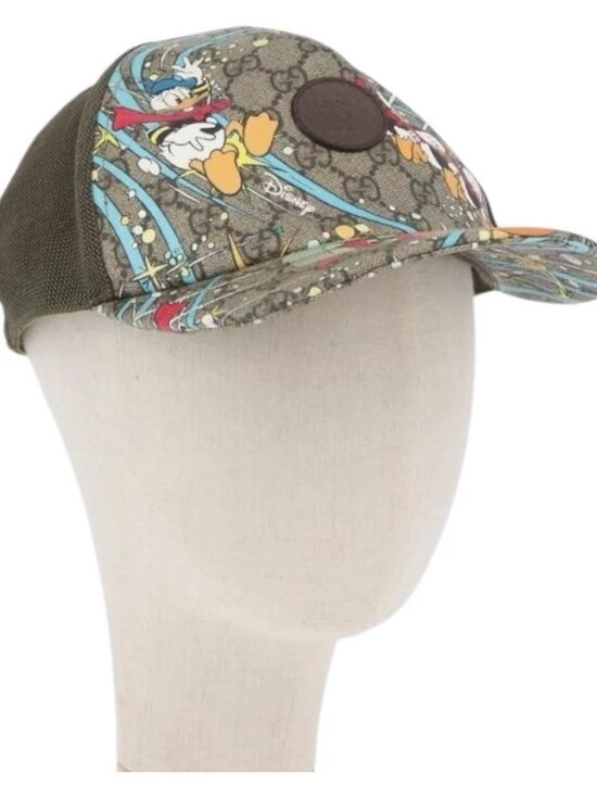 GUCCI GG Supreme GUCCIxDisney Cap PVC Beige 648843 Auth ARZ306M main image 7